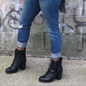 Heeled Combat Boots
